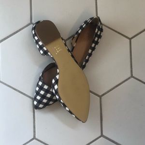 NWOT gingham JCREW flats